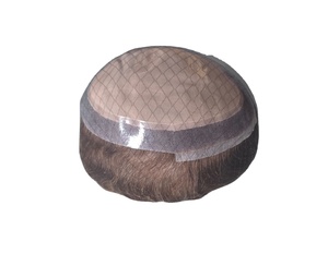Couleur du modèle Silk Pro #   Perruque toupet 4 Remy en cheveux humains pour hommes avec patchs capillaires et insertion sans aiguille - Product Image 4