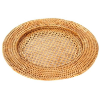 Assiette ronde en rotin de haute qualité, décoration de table rustique, tissée à la main par des artisans expérimentés du Vietnam