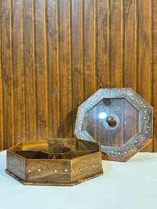 Caja de Especias de Madera Natural Premium Hecha a Mano, Moderna y de Lujo, con Compartimentos Separados, Tapa y Embalaje de Cartón para Uso Doméstico - Product Image 5