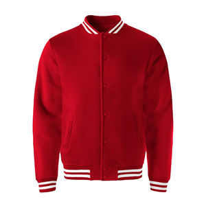 Reasonable Price Men Varsity Jacket Regular Fit Stand Collar Button Closure Casual Style Autumn Wear New Arrival 100% Wool - Product Image 5