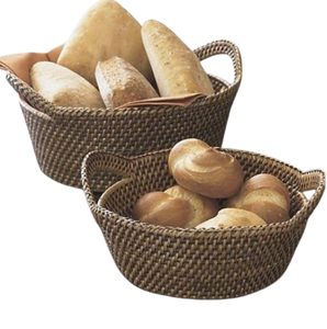 Handmade Bread Box Woven Eco-Friendly Modern Decorative Storage <b>Baskets</b> Dining Living Room Hamper Wooden Handle - Product Image 4