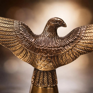 SHUBHAM Brass Eagle Sculpture <b>Gold</b> Plated Polished Figurine Custom Shape Religious Decorative <b>Statue</b> for Home Decor - Product Image 6