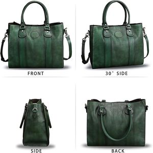 Bolso de Mano al por Mayor para Mujer, Elegante y a la Moda, Bolso de Hombro Personalizado OEM, Bolso Tote de Cuero Vacuno Genuino para Dama - Product Image 2