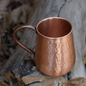 Mug en cuivre martelé de qualité supérieure GlacierChill avec poignée, style vintage, finition polie, vaisselle écologique pour l'extérieur - Product Image 5