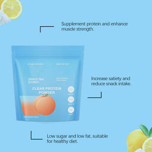 אבקת חלבון תה אפרסק, אבקת חלבון מי גבינה מבודד לניהול משקל, תחליף ארוחה, מותג פרטי, ייצור לפי הזמנה (OEM/ODM) - Product Image 2