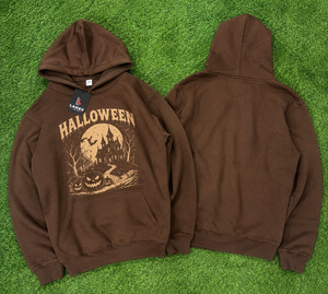 Sweat-shirt à capuche d'Halloween en gros, imprimé sur mesure avec motifs fantôme, citrouille, chauve-souris, sorcière, pull à capuche pour hommes et femmes, streetwear - Product Image 6