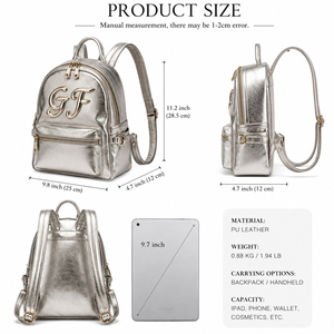 Mochila Metálica Plateada Premium de Diseñador Original al por Mayor para Mujer, Mochila Impermeable para Negocios, Escuela, Viajes y Portátil - Product Image 6