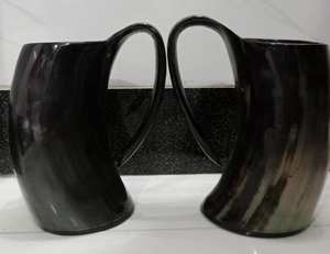 Jarra de Cuerno Pulido Hecha a Mano, Reutilizable, Ecológica, Estilo Vikingo, para Cerveza, con Logotipo Personalizado Grabado, Impermeable, Color Personalizado - Product Image 4