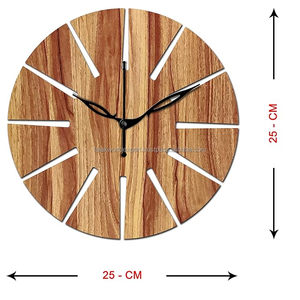 Natural Wood Wall <b>Clock</b> Wood Wall <b>Clock</b> Customized Design and Customized Size Cheap Price with Handmade Use Falak World Export - Product Image 3