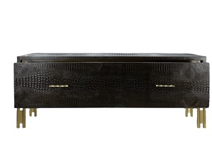 Venta al por Mayor de Fábrica, Mueble para TV de Diseño Moderno y Antiguo Daphoco para Sala de Estar, MDF, Patas de Hierro con Acabado en Latón, Modelo 472, Binh Duong, Vietnam - Product Image 2