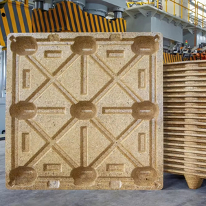 Palet de Madera Reciclada Ligero y Apilable, Presswood GS-1200800, 4 Entradas, 1200x800x130mm, Plataforma Única Moldeada, Carga Estática de 8000kg - Product Image 1