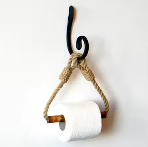 Portarrollos de Papel Higiénico de Cuerda para Baño, Soporte de Pared Artesanal de Alta Calidad - Product Image 3