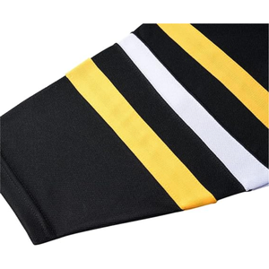 Jersey de Hockey sobre Hielo Sublimado Personalizado, Transpirable, con Nombre del Equipo, Número, Cierre con Cordones, Franja Azul, 100% Poliéster, Personalizable - Product Image 4