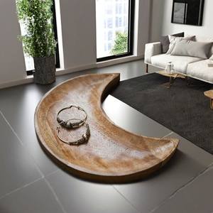 Bandeja de Madera de Acacia para Exhibición de Cristales, Bandeja de Altar de Madera Natural, Organizador de Joyas de Madera Sólida para Almacenamiento de Cristales y Piedras - Product Image 4