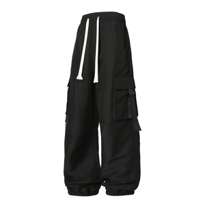 Pantalon de jogging cargo surdimensionné personnalisé pour homme, en molleton, multi-poches, streetwear, coupe ample, en coton, décontracté - Product Image 1