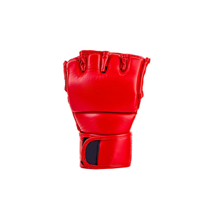 Custom Printed Logo Waterproof PU Leather MMA Gloves Professional Training Sparring Grappling Open Palm Punching Mitts - Product Image 5