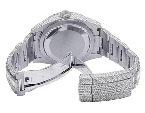 Tendance VVS Moissanite Diamant Index Cadran Acier Inoxydable Automatique Glacé Montre-Bracelet Hip Hop Luxe Mode Au Meilleur Prix - Product Image 5