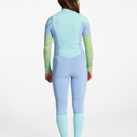 Conjunto de 2 Piezas para Mujer, Traje de Neopreno de Cuello Alto con Bloques de Color, Pantalones Largos Elásticos, Ecológico, con Logotipo Frontal