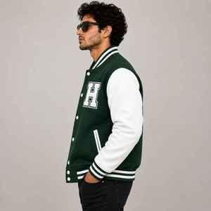 Veste universitaire personnalisée pour homme, style baseball, haute qualité, respirante, séchage rapide, doublure polaire hiver, fabrication en gros - Product Image 3