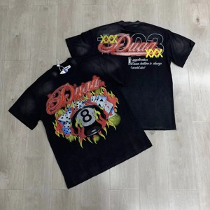 Camisetas DUAA 2026, Nueva Colección, Estampadas con Pedrería, Cuello Redondo, Manga Corta, Estilo Hip Hop, Holgadas, para Hombre, 100% Algodón Transpirable - Product Image 6