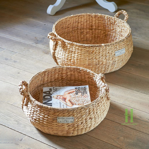 Eco-Friendly Seagrass Storage Basket Handmade Natural Woven Basket with Handles Home Organization Laundry Basket Vietnam - Product Image 2