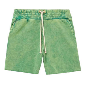 Pantalones Cortos Deportivos de Algodón con Lavado Ácido para Hombre, Personalizados, de Peso Pesado, para Uso Casual - Product Image 3
