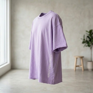 เสื้อยืดโอเวอร์ไซส์ทรงหลวมสไตล์วินเทจสำหรับผู้ชาย ผ้าหนา ซักย้อมแบบแอซิดวอช แขนสั้น 100% คุณภาพพรีเมียม ขายส่ง - Product Image 4