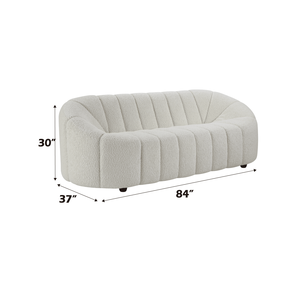 Divano Osmash in Peluche Bianco Sherpa per Soggiorno - Product Image 2