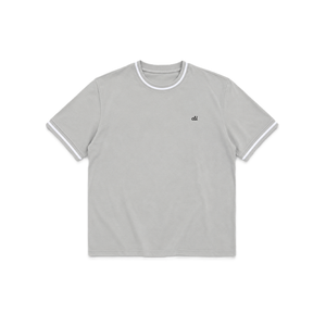 T-shirts pour hommes à col rond avec bordure contrastée, logo personnalisé, 100% coton, coupe slim décontractée, streetwear, personnalisation OEM ODM en gros - Product Image 3