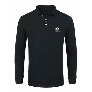 Polos de manga larga transpirables y ligeros para hombre a precio razonable, polos de manga larga de color sólido para hombre hechos en Pakistán. - Product Image 1