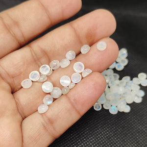 Piedras Preciosas Sueltas de Piedra Lunar Azul Natural de Alta Calidad, Gemas Cabujón Redondas de Piedra Lunar Azul al por Mayor - Product Image 1