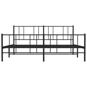 Base de Cama de 76 x 80 Pulgadas, Estructura de Metal de Acero con Recubrimiento en Polvo Negro - Product Image 6