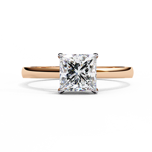 Princess Cut Solitaire <b>Diamond</b> <b>Ring</b> in Classic Engagement <b>Ring</b> - Product Image 3