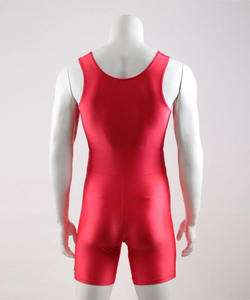 ชุดกีฬา Five B Men Red Wrestling Singlet แขนกุด คอกลม ผ้าสแปนเด็กซ์ โพลีเอสเตอร์ ชุดชิ้นเดียว สำหรับทุกฤดูกาล - Product Image 2