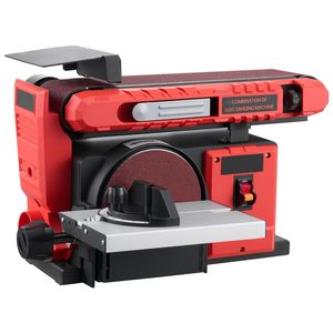 Levigatrice Professionale 400W con Disco da 6 Pollici e Nastro Abrasivo da 4 Pollici X 36 Pollici, con Piano di Lavoro Regolabile da 0 a 45 Gradi - Product Image 6