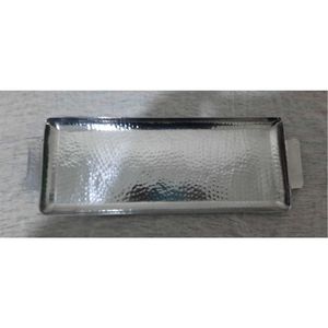 Plateau de service rectangulaire en métal martelé avec poignées, en acier inoxydable, plateau décoratif, vente en gros, plateau alimentaire pour hôtels et restaurants - Product Image 1