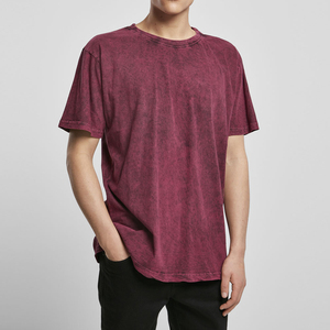 Camiseta de Hombre Lisa de Largo Regular con Lavado Ácido, Personalizada, de Hombro Caído, de Algodón Pesado, en Venta - Product Image 1