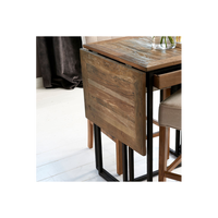 Table de bar en bois de style industriel moderne avec base en métal de haute qualité, pour restaurant, café, pub, bistrot, hôtel, mobilier commercial