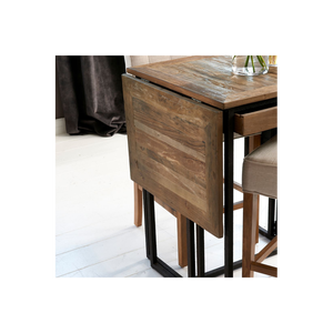 Mesa de Barra de Madera Industrial Moderna con Base Metálica de Alta Calidad para Restaurante, Cafetería, Pub, Bistro, Hotel, Muebles Comerciales - Product Image 2