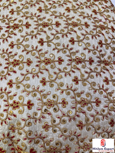 Tissu en polyester brodé de sequins de luxe pour robe de mariée, robe de soirée, vêtements de mode, sur mesure OEM ODM - Product Image 6