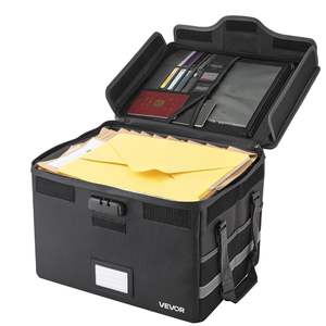 Portable Fireproof Document <b>Box</b> for Home Office Use 1832 Fahrenheit Heat Insulated Waterproof <b>Lockable</b> File <b>Storage</b> Organizer - Product Image 1