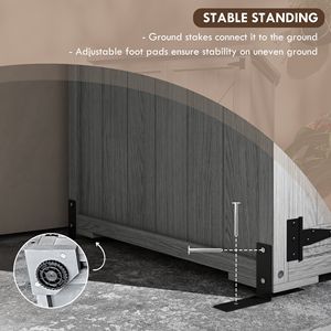Armadio da Esterno Impermeabile Grigio con Tetto in Asfalto per Giardino, Chiudibile a Chiave - Product Image 6