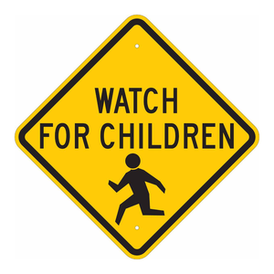 Letrero de Seguridad Vial para Niños Brady, de Alta Visibilidad, Resistente a la Intemperie, para Interiores y Exteriores - Product Image 1