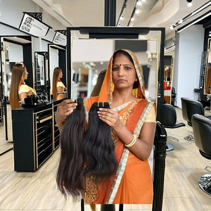 Extensiones de cabello humano natural indio virgen natural de un solo donante con cutícula alineada al por mayor 8-32 pulgadas - Product Image 2