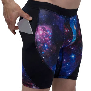 Mid Waist Breathable Spandex Polyester <b>Compression</b> <b>Shorts</b> For <b>Men</b> Running Workout Athletic <b>Compression</b> <b>Shorts</b> For Online Sale - Product Image 2