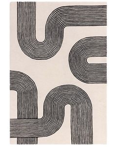 Tapis en laine tufté à la main de luxe personnalisé, design labyrinthe contemporain, tapis moderne pour l'intérieur de la maison et du bureau - Product Image 3