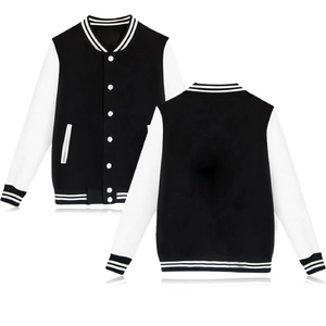 Veste de baseball en molleton français 65% coton et 35% polyester, veste de sport pour homme, veste de baseball décontractée, vente en gros - Product Image 1