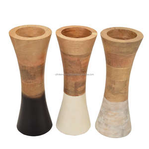 Vase à fleurs en bois massif décoratifs, dispositif sur mesure pour mariage, décoration de ferme, vente également - Product Image 5