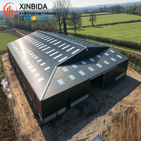 Bâtiment préfabriqué en acier résistant aux tremblements de terre aux États-Unis, entrepôt métallique durable pour l'équipement agricole d'Amérique du Nord