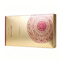 Boîte de masque facial en carton argenté de luxe avec logo gaufré or, aspect haut de gamme, protection optimale, design élégant
